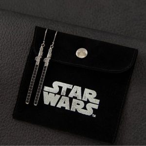 Star Wars X RockLove Darksaber Crystal Lightsaber Earrings NWT